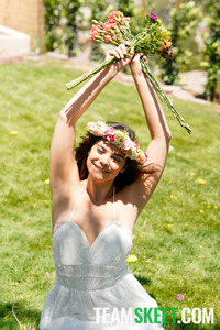 Violet Starr Perform A Pretty Naughty Ritual Among The Flowers