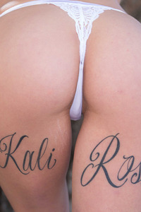 Kali Roses Poses Nude On Bike