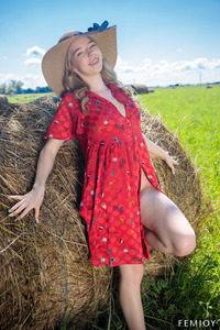 Kitty Kate Strips Off Her Red Sexy Dress And Panties