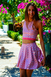 FTV Natalia Teasing Outdoors In Summer Dress 