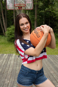Busty Basketball Fan Marion Gets Naked