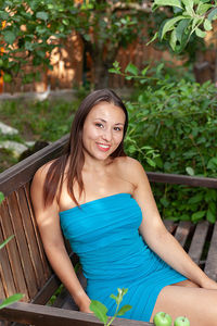 Sumiko Soft Thighs Parted For An Intimate View Of Her Shaved Pussy