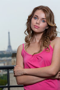 Keira Blue Perches On The Kitchen Counter With Her Long Legs Spread Wide