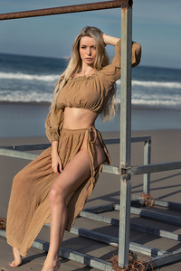 Katya With Great Big Tits On The Beach