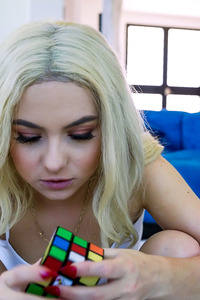 Aria Banks Playing With A Huge Dildo Before Takes Hard Cock
