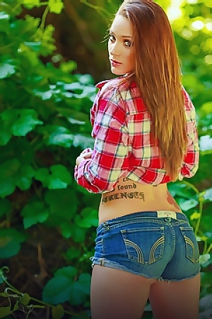 Sydney Takes Off Her Tight Denim Shorts