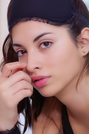 Arissa In Sexy Black Fishnet Lingerie