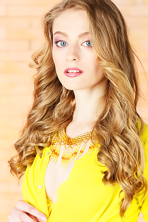 Blue-eyed babe Rebecca G brings light and color to the party