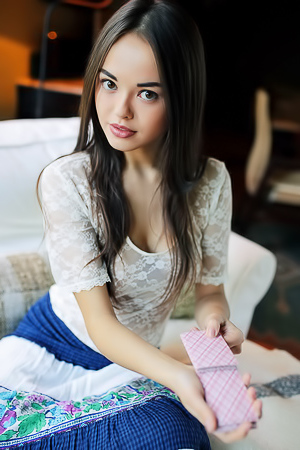 Strip Poker With Li Moon Via Met-Art