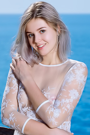 Libby In White Lace Dress