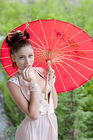 Red Fox dressed for asian wedding