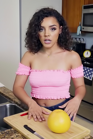 Ella Cruz Sucking On The Dildo Before Taste Real Cock