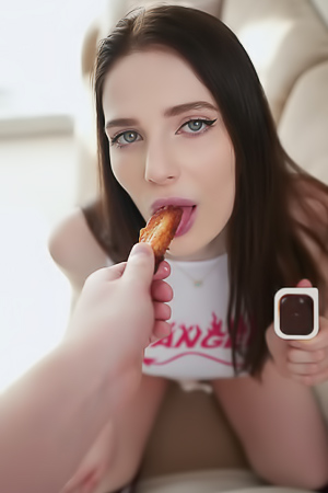 Reislin Blue-eyed Hottie Takes Cock In Her Mouth