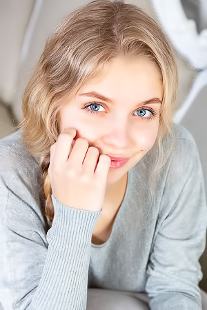 Mila Amour Giving Her Beautiful Big Breasts A Loving Squeeze