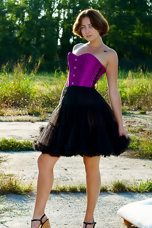 Amaya Exposing Her Lovely Breasts To The Suns Tender Kiss