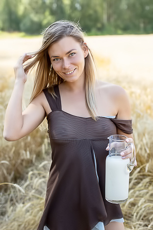 Paulina Stimulating Sensation Making Her Smile With Pleasure