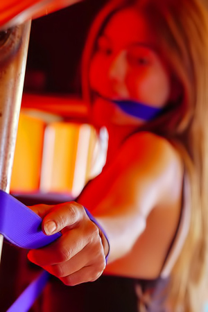 Paloma D Sitting Down Hard On The Black Dildo