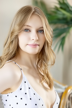 Sonya Elf Blue-eyed Beauty Fondles Her Perky Breasts Amorously