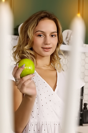 Melissa Baby Strokes Her Stiff Nipples And Eases Her Fingers Into Her Shaved Pussy