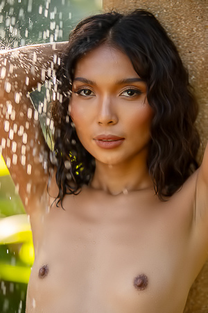 Rose Taking Tropical Shower