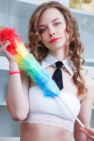 Siya Dressed For Cosplay Fun In A Flirty Housemaid Ensemble