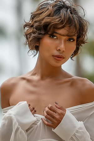 Exotic Hottie Rose Getting Naked Outdoors