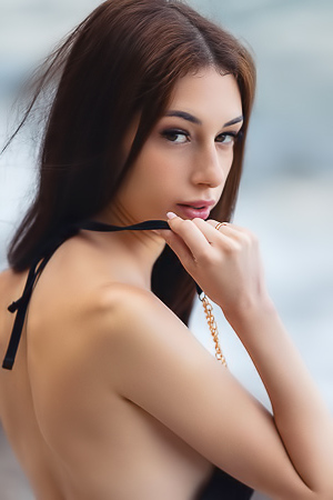 Shania Vega Latina Beauty Bares Her Lovely Breasts To The Gentle Ocean Breeze