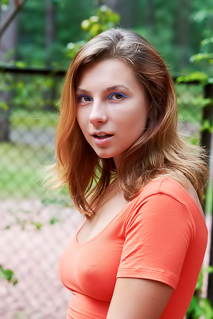 Belka The Bright Fabric Becoming Transparent And Clinging To Her Lovely Curves Alluringly