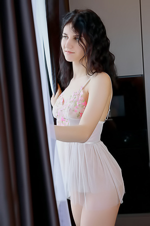 Anastasia Barbi Sweetly Sexy In High Heels And A Sheer Babydoll