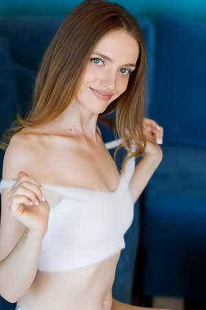 Rocky Di Wearing Nothing But Her Nylons And A Teasing Smile