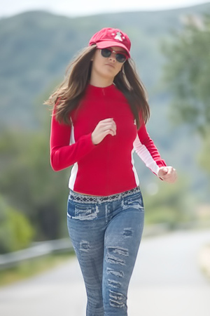 Brook Wright - Outdoor Jeans Strip - Red Thong Reveal