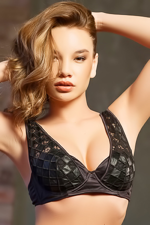 Clara With Beautiful Pair Of Breasts Strips Her Black Lingerie