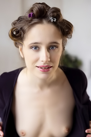 Lia Noel Her Hands Roam Over Her Silky Skin