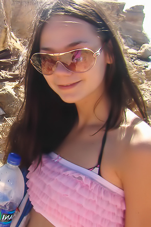 Slender Girl Julia P - Sex at Beach
