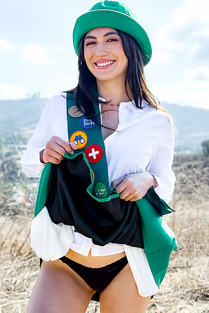 Megan Mistakes Proves Her Skills With A Busty Scout Uniform, Causing Charles To Loved Her Sucks
