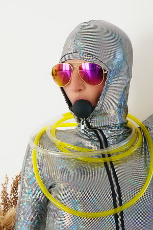 Titiana Teases With A Kinky Catsuit And Gag On This Daring Solo Expedition