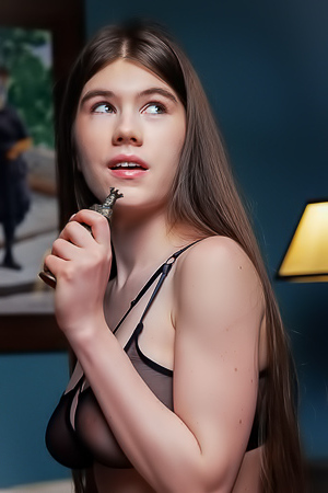 Marichka Glory In Dark Lingerie Chess Scene Indoor Mood
