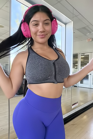 Alicruzxxx Blue Gym Leggings Onlyfans
